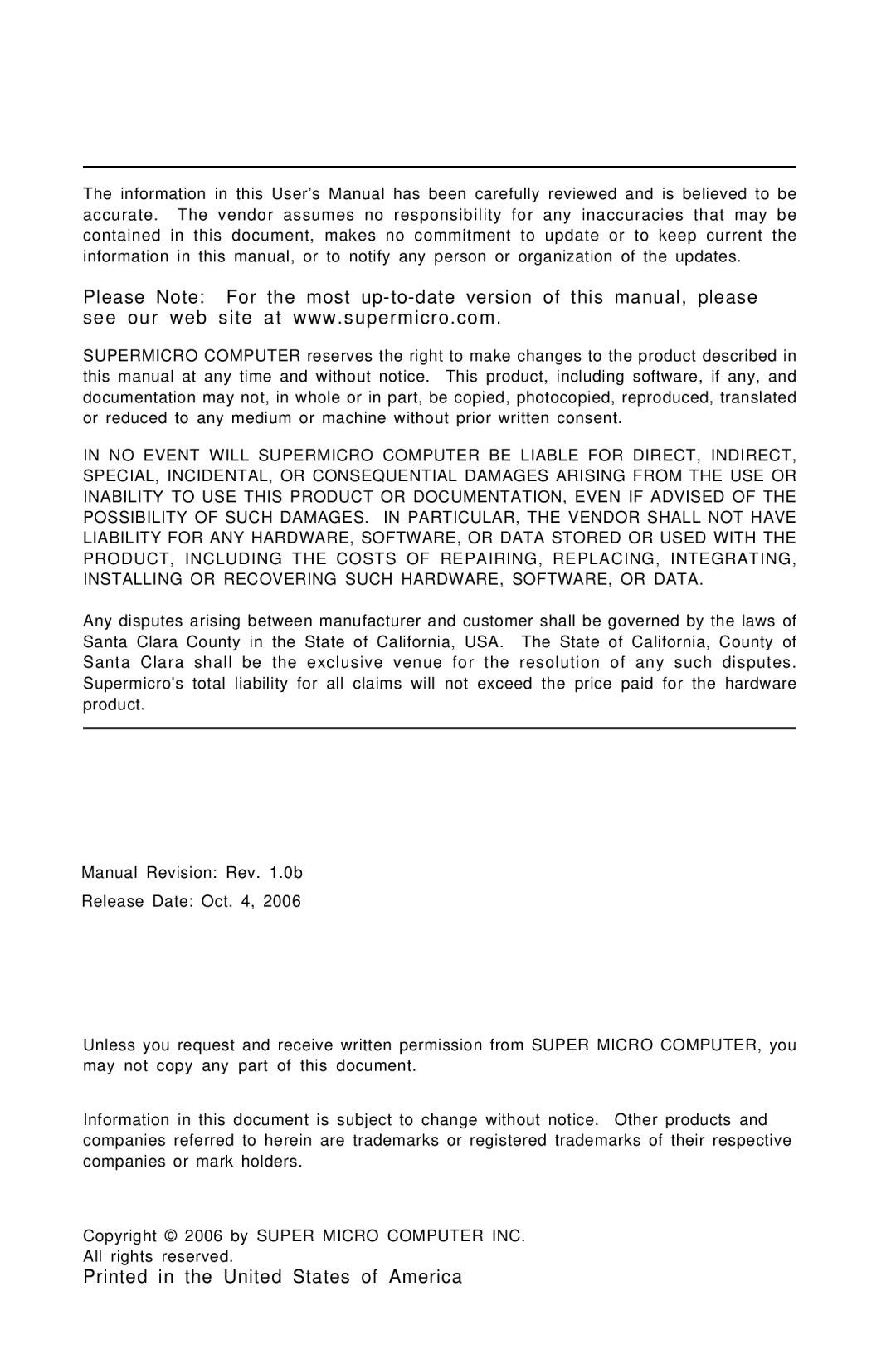 SUPER MICRO Computer X6DAT-G user manual 