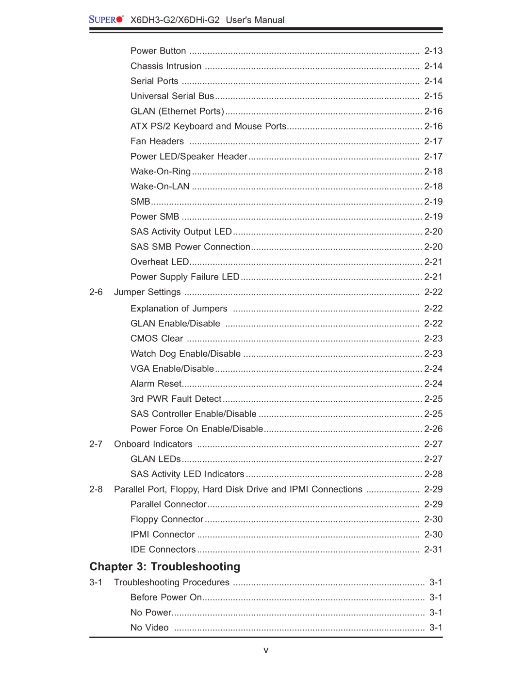 SUPER MICRO Computer X6DH3-G2, X6DHi-G2 user manual Troubleshooting, Smb 