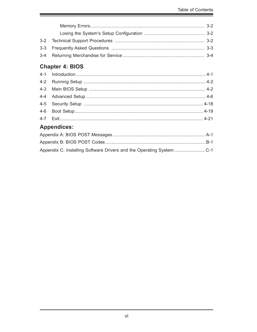 SUPER MICRO Computer X6DHi-G2, X6DH3-G2 user manual Bios, Appendices 