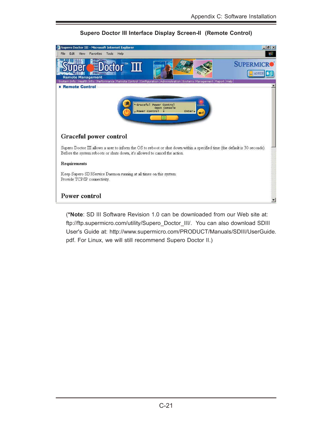 SUPER MICRO Computer X6QT8, X6QTE+ user manual Supero Doctor III Interface Display Screen-II Remote Control 