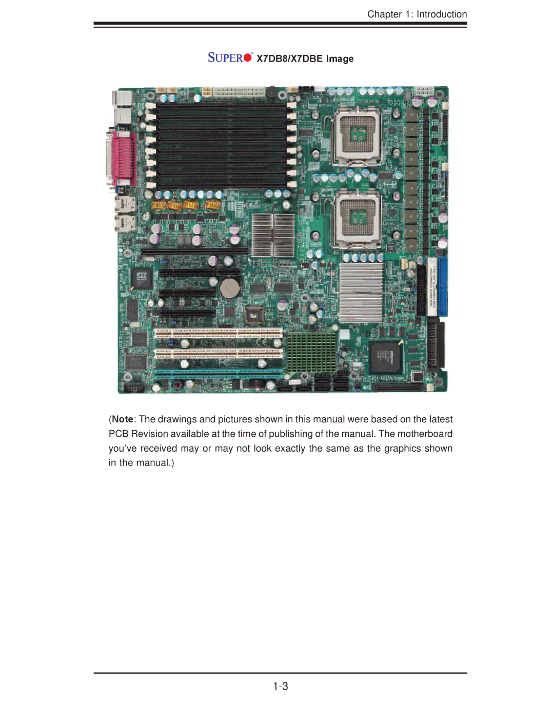 SUPER MICRO Computer user manual X7DB8/X7DBE Image 