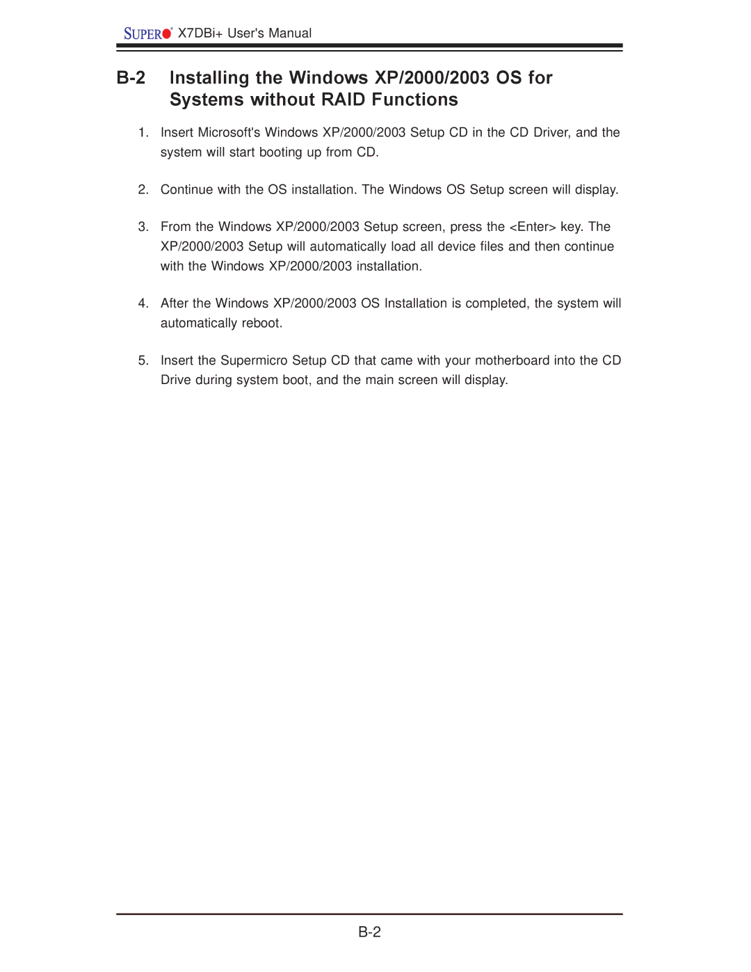 SUPER MICRO Computer X7DBi+ user manual 