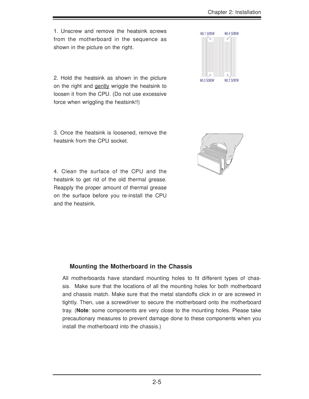 SUPER MICRO Computer X7DVL-3 user manual Mounting the Motherboard in the Chassis 