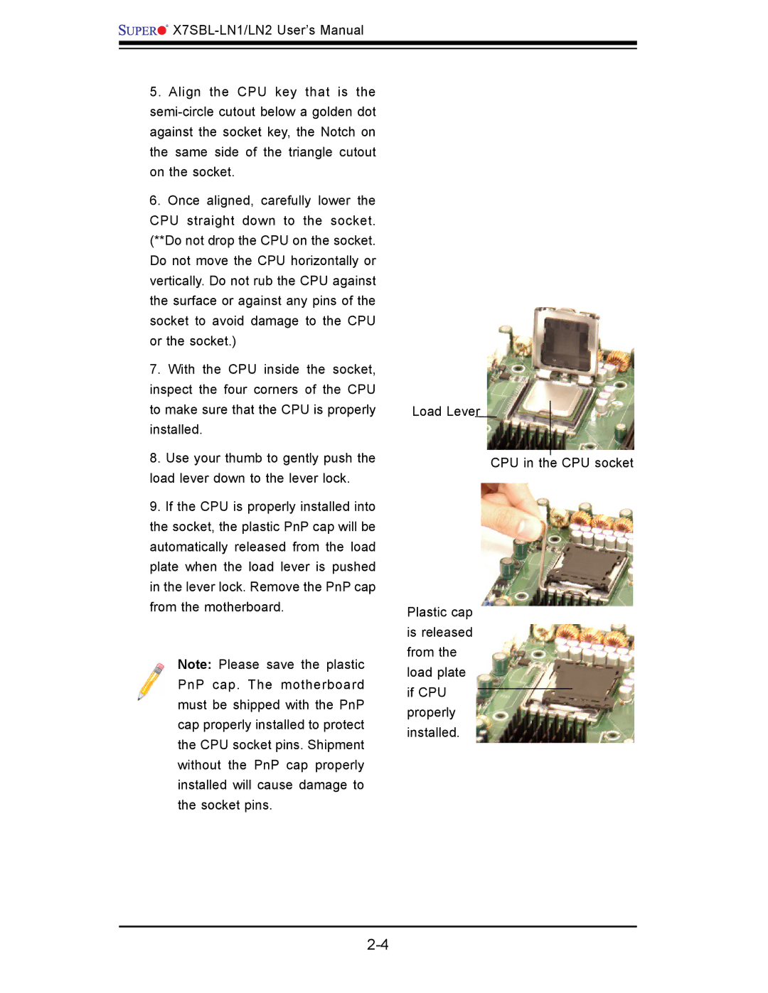 SUPER MICRO Computer X7SBL-LN1/LN2 user manual 