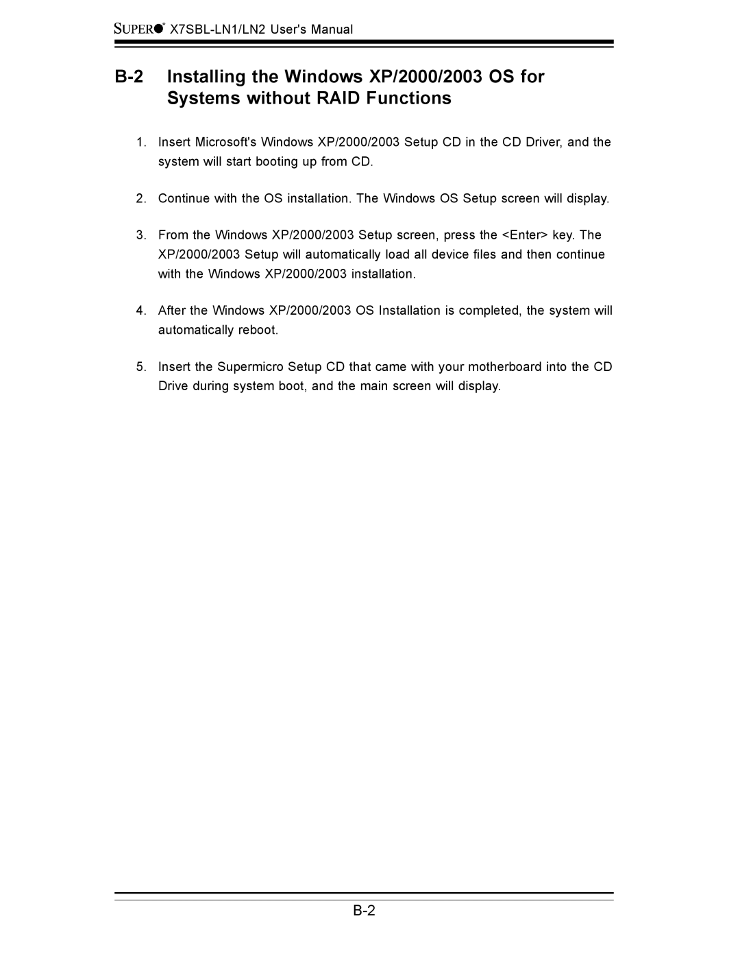 SUPER MICRO Computer X7SBL-LN1/LN2 user manual 