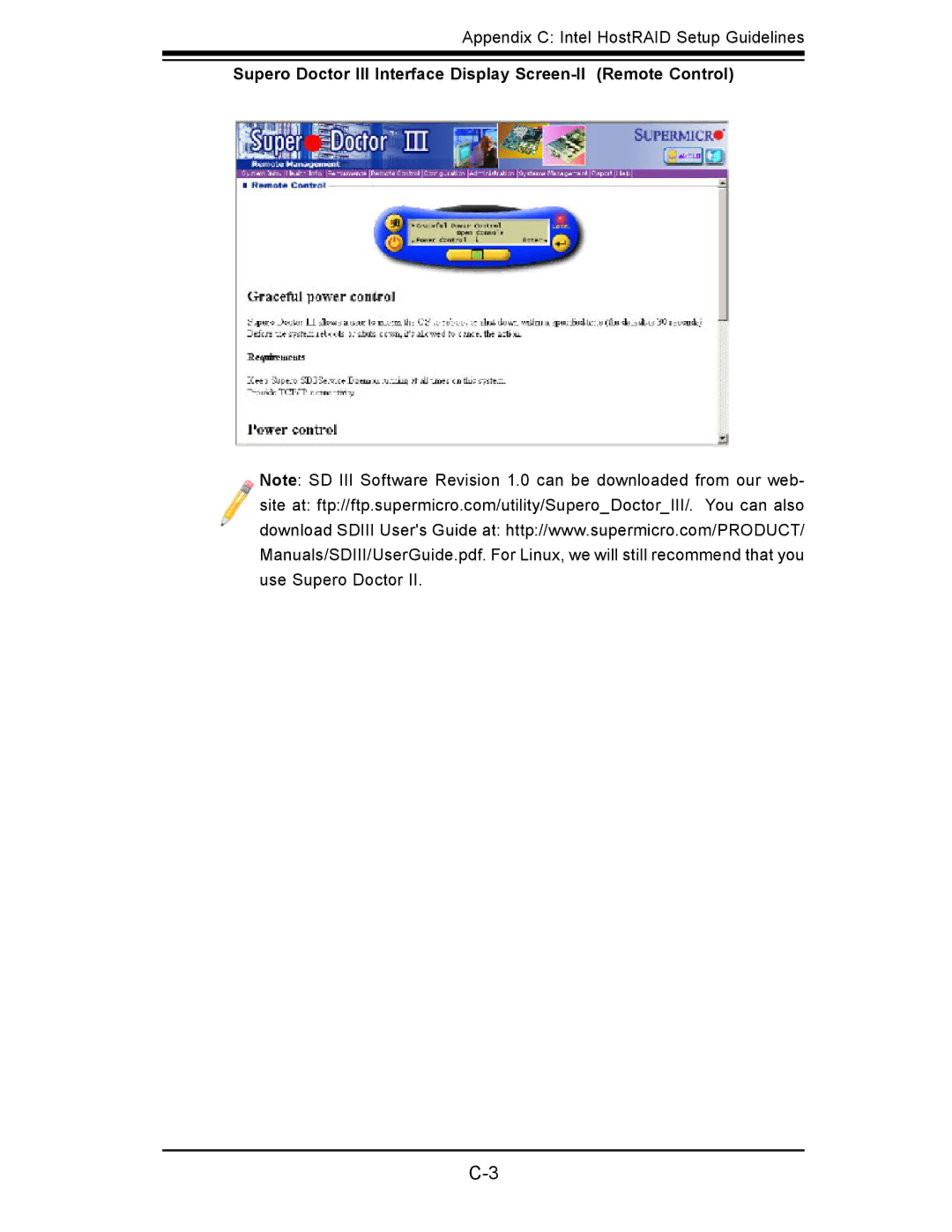 SUPER MICRO Computer X7SBL-LN1/LN2 user manual Supero Doctor III Interface Display Screen-II Remote Control 