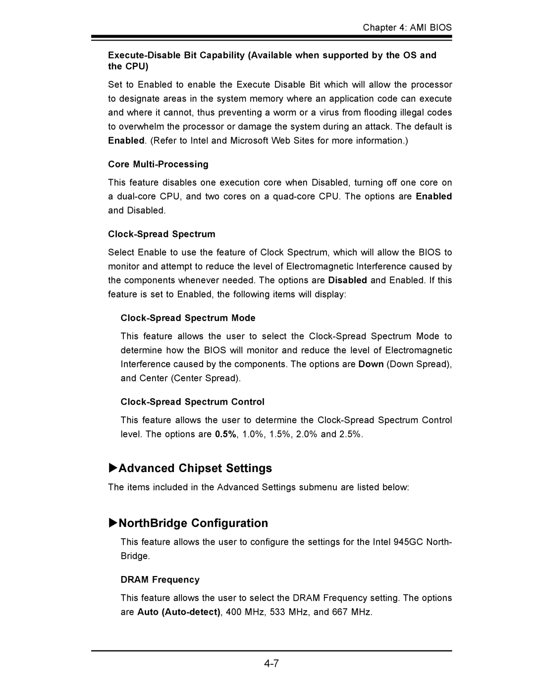 SUPER MICRO Computer x7slm-l user manual ΥAdvanced Chipset Settings, ΥNorthBridge Conﬁ guration 