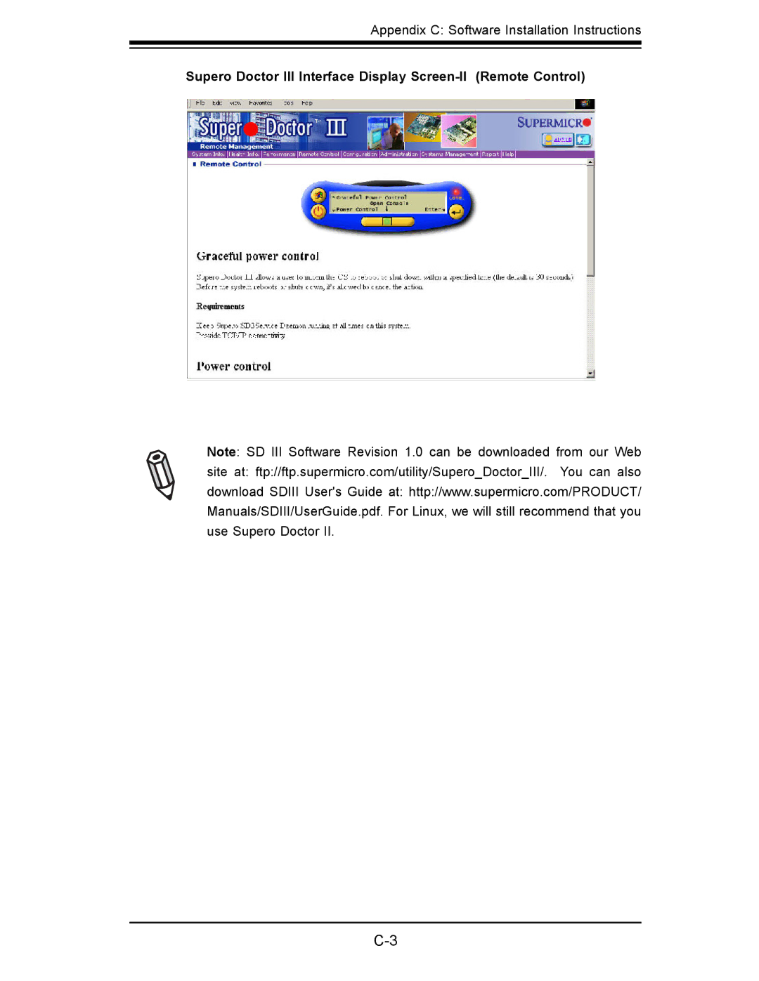 SUPER MICRO Computer x7slm-l user manual Supero Doctor III Interface Display Screen-II Remote Control 