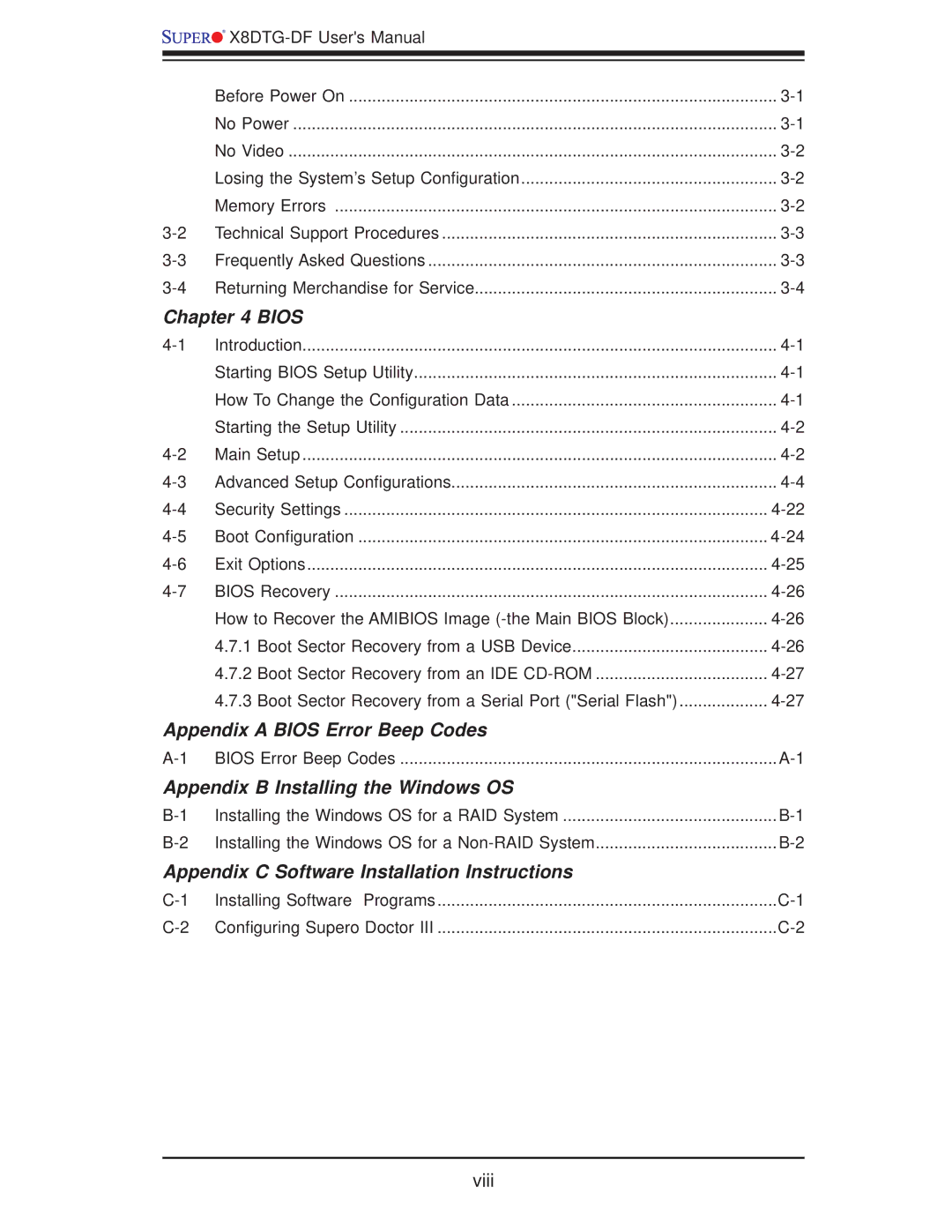 SUPER MICRO Computer X8DTG-DF user manual Bios, Main Setup 