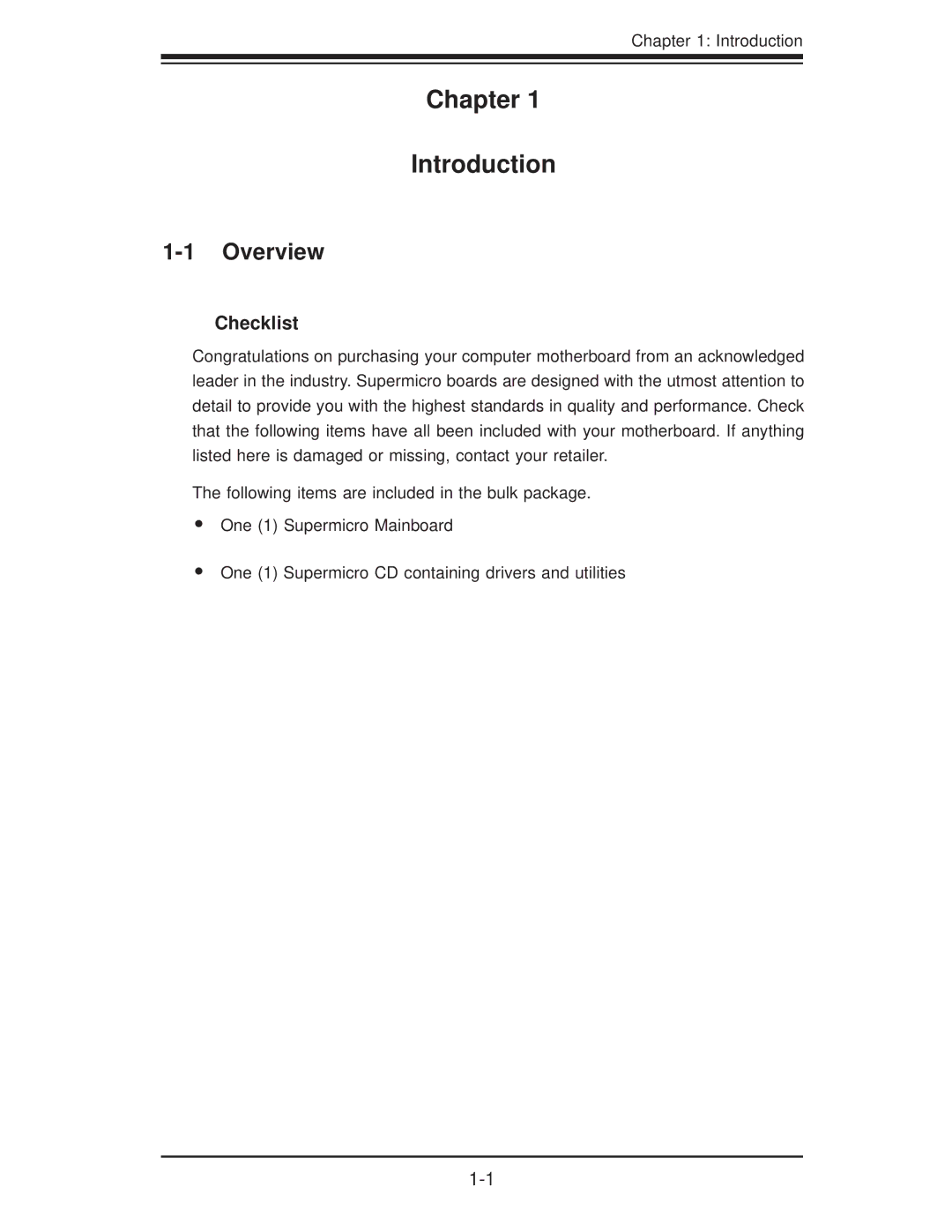 SUPER MICRO Computer X8DTG-DF user manual Chapter Introduction, Overview 