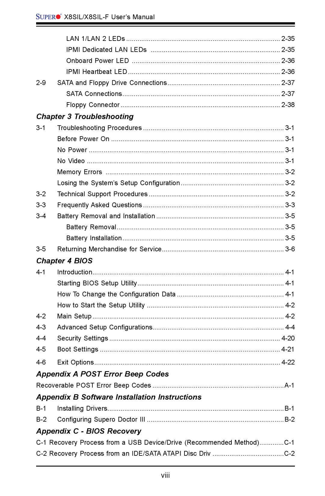 SUPER MICRO Computer X8SIL Introduction, How To Change the Configuration Data, Main Setup Advanced Setup Configurations 