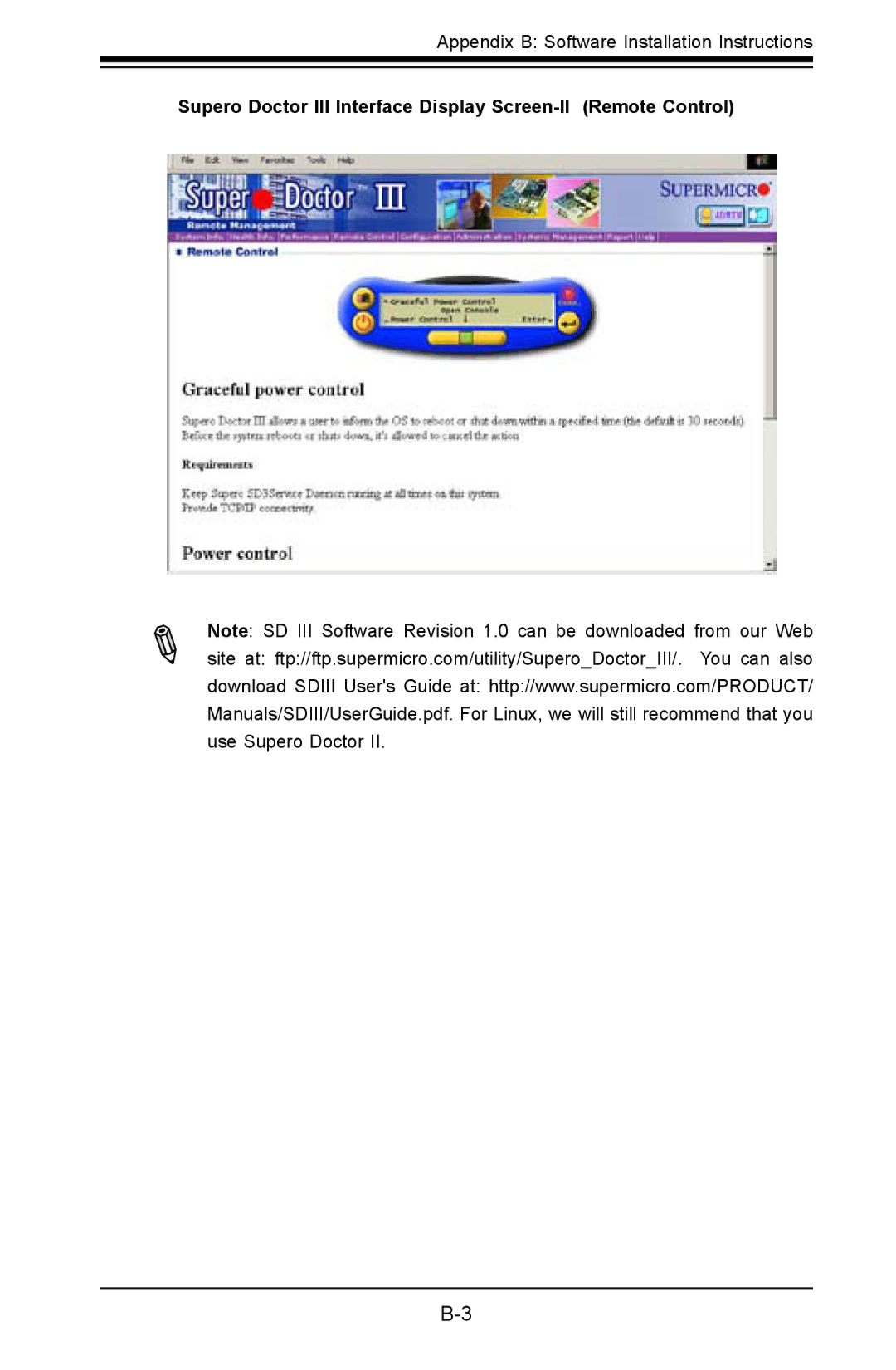 SUPER MICRO Computer X8SIL user manual Supero Doctor III Interface Display Screen-II Remote Control 