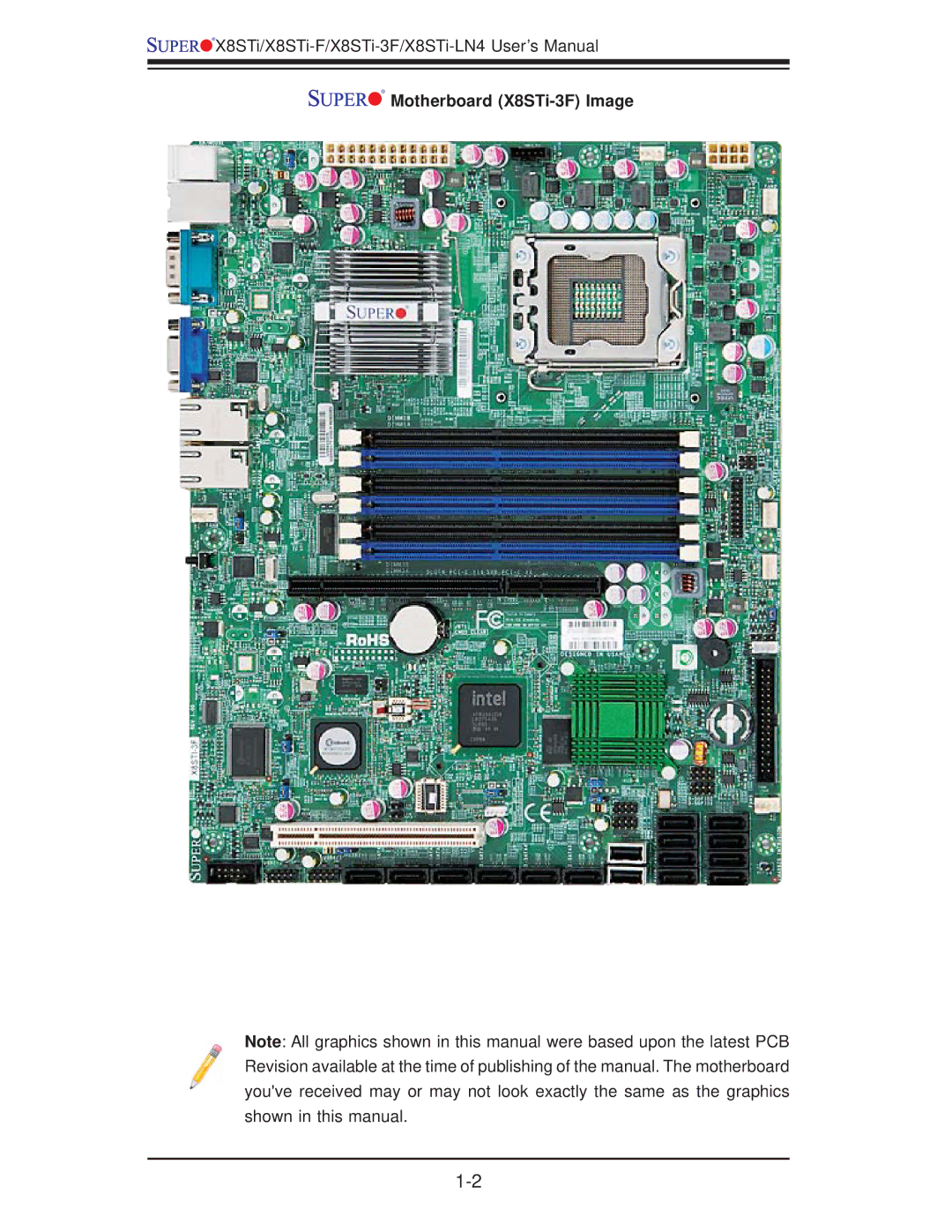 SUPER MICRO Computer X8STI-F, X8STI-LN4, X8STI-3F user manual Motherboard X8STi-3F Image 