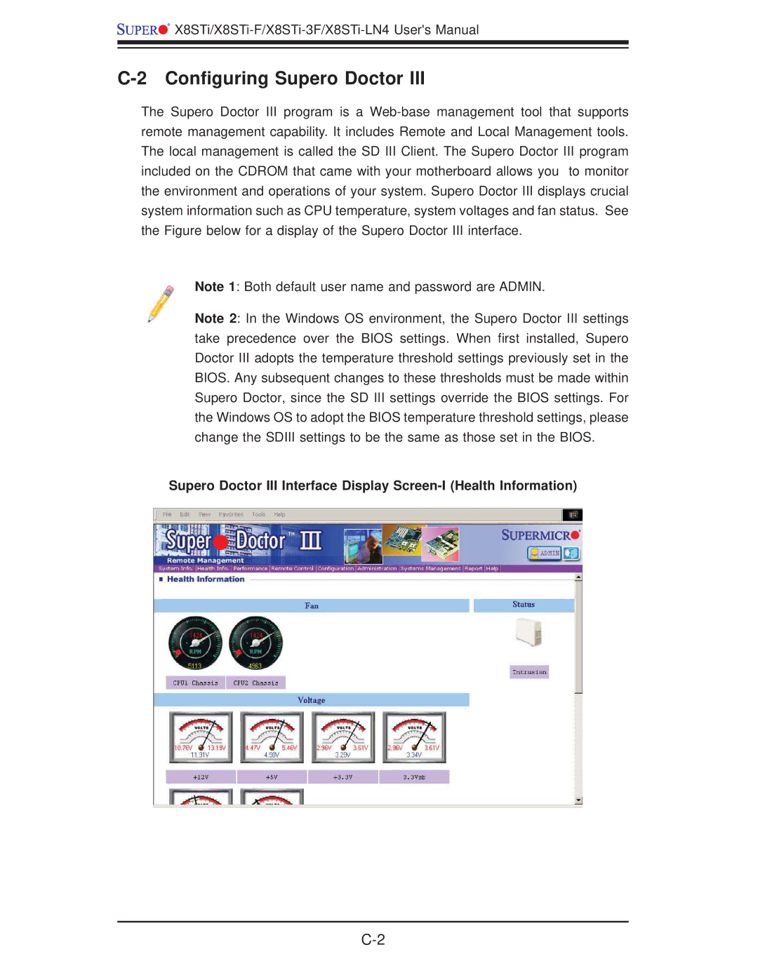 SUPER MICRO Computer X8STI-F, X8STI-LN4, X8STI-3F user manual Conﬁguring Supero Doctor 