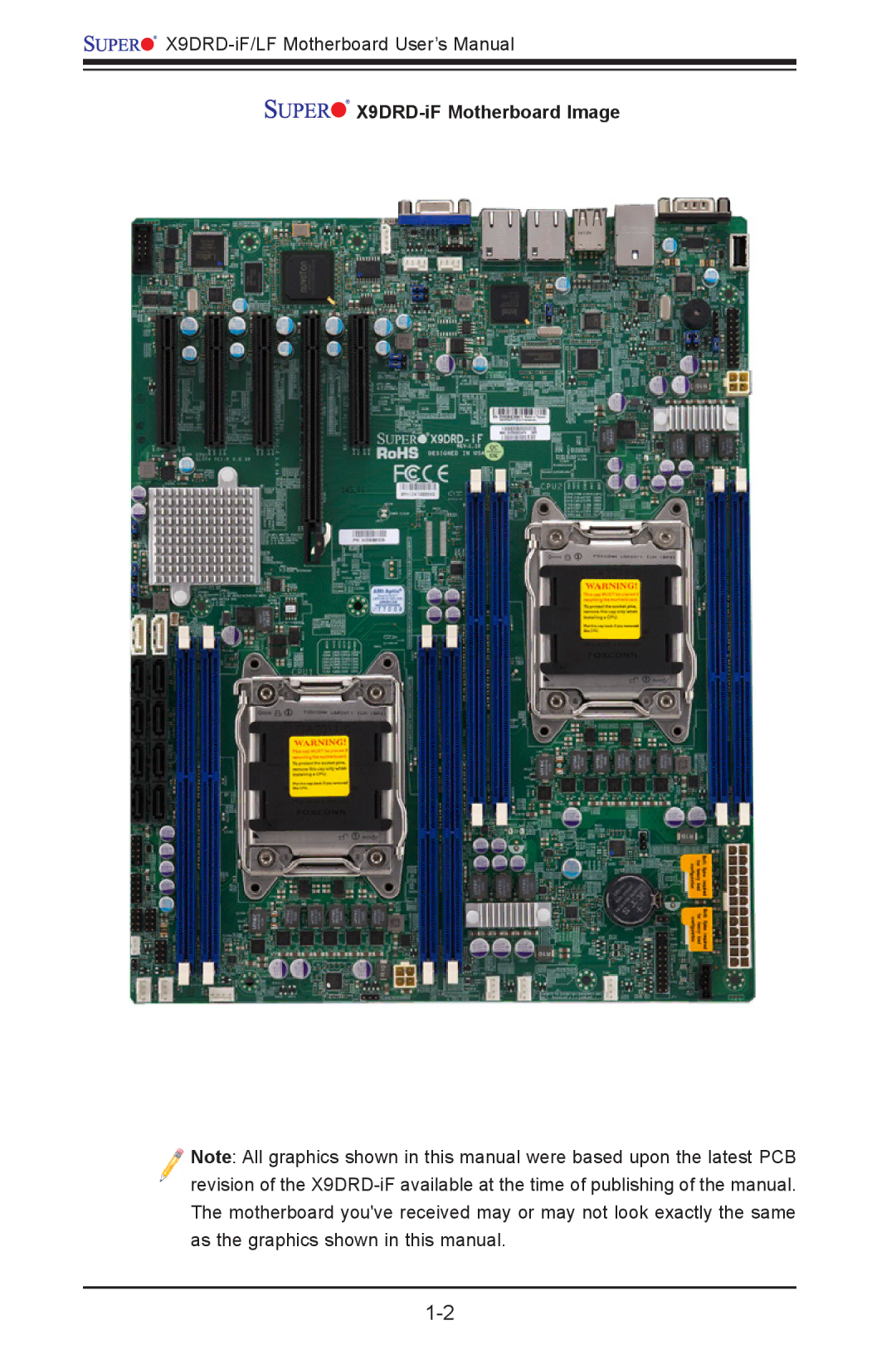 SUPER MICRO Computer X9DRD-LF user manual X9DRD-iF Motherboard Image 