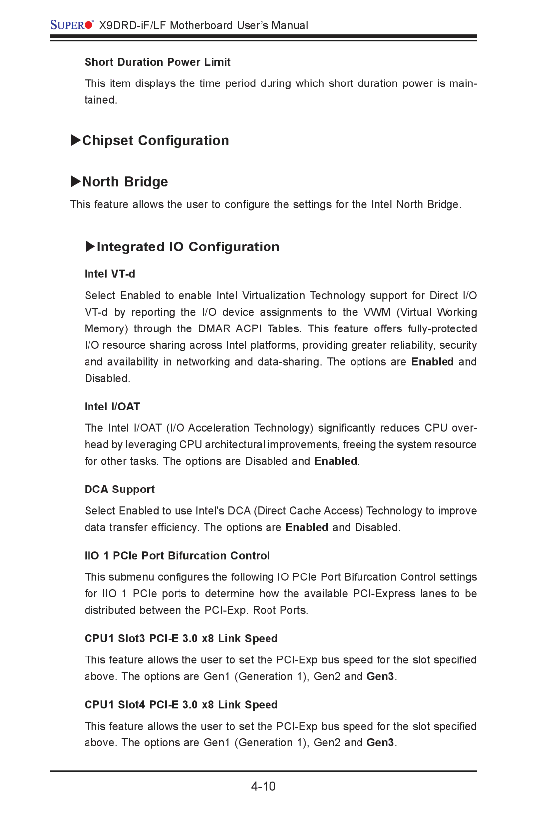 SUPER MICRO Computer X9DRD-LF, X9DRD-iF user manual Chipset Configuration North Bridge, Integrated IO Configuration 