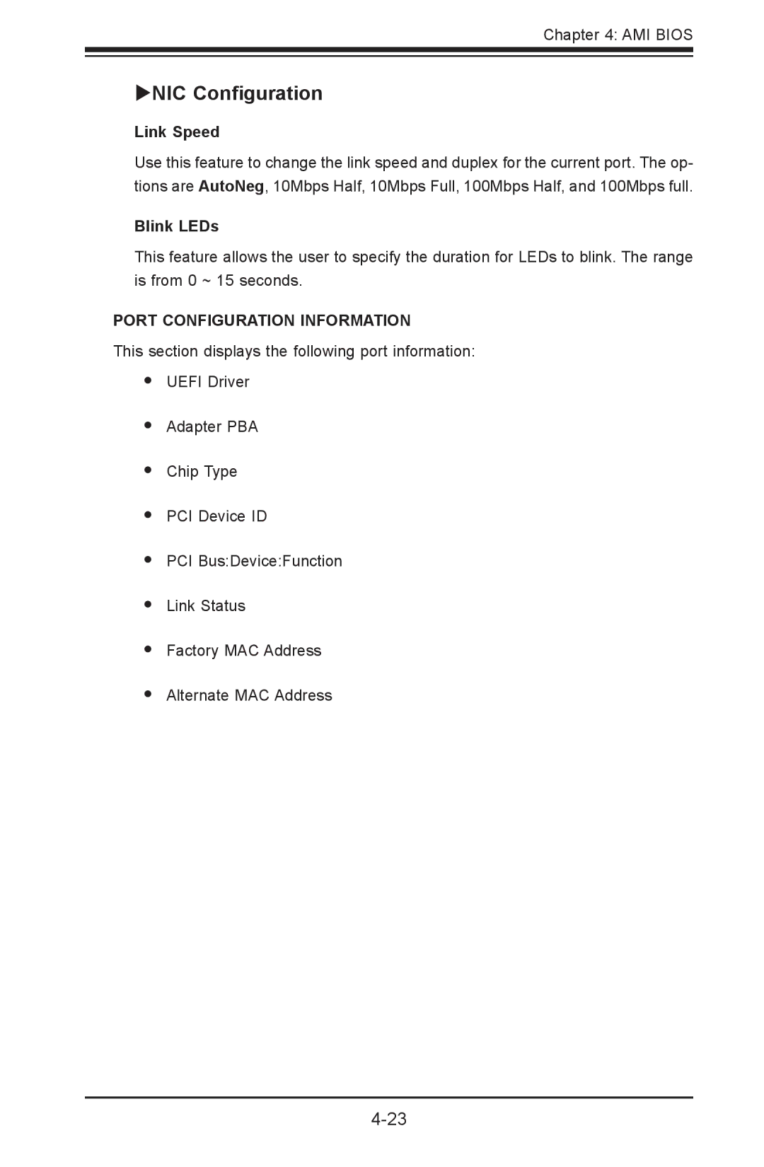 SUPER MICRO Computer X9DRD-iF, X9DRD-LF user manual NIC Configuration, Link Speed, Blink LEDs 