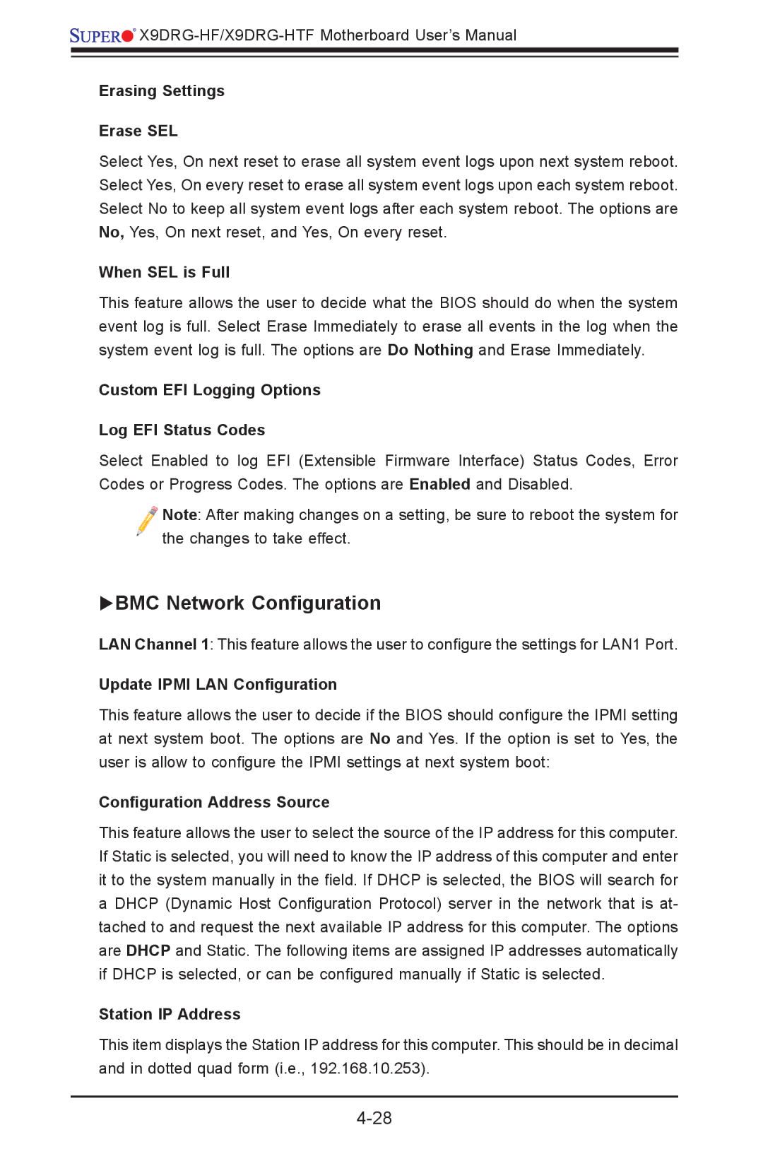 SUPER MICRO Computer X9DRG-HF, X9DRG-HTF user manual BMC Network Configuration 