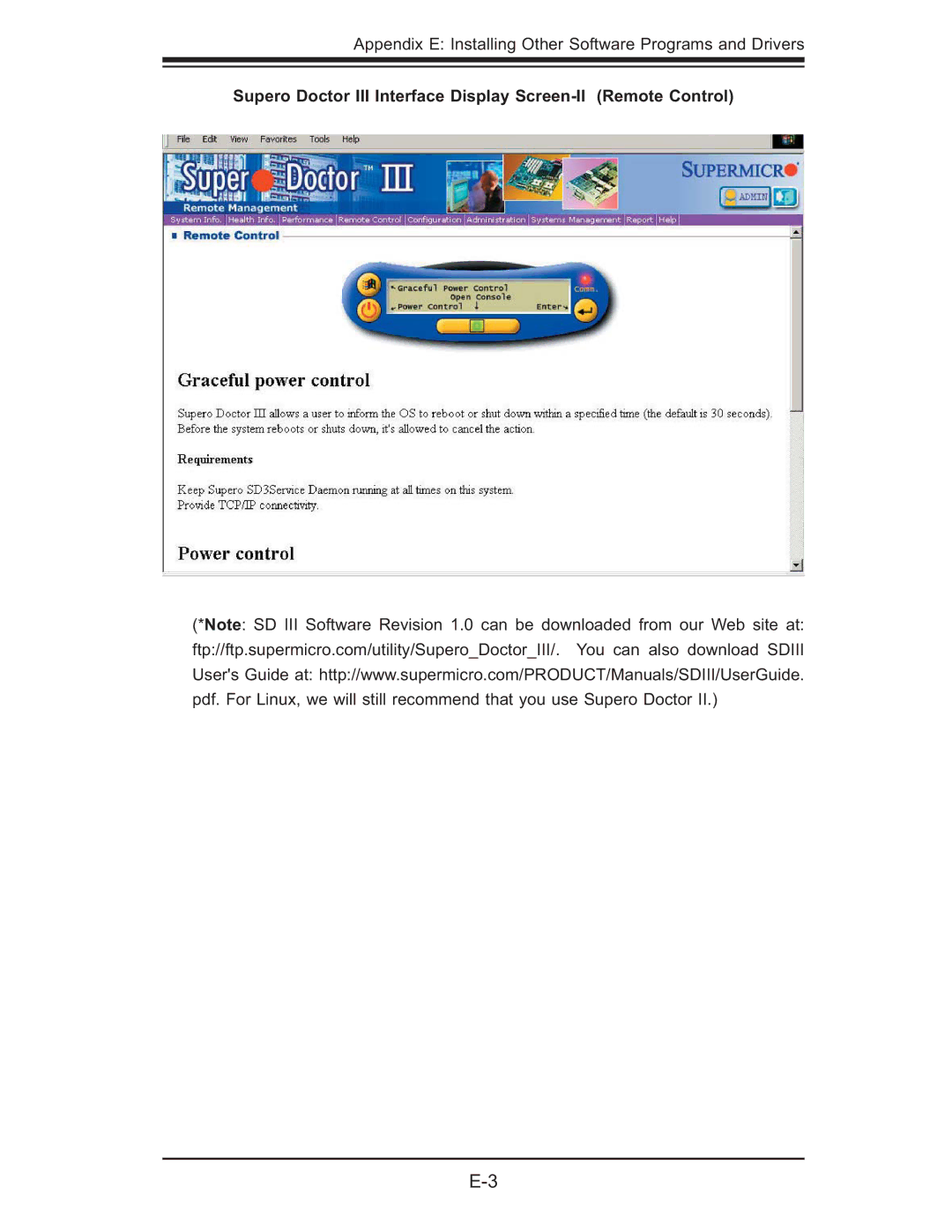 SUPER MICRO Computer XDGT, X7DGT-INF, X7DBT-INF user manual Supero Doctor III Interface Display Screen-II Remote Control 