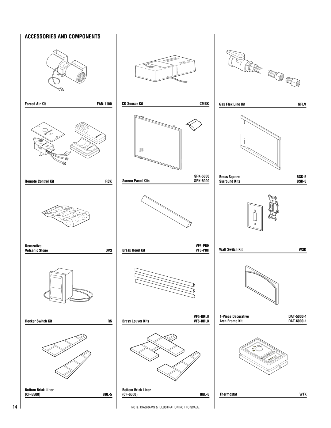 Superior CF5500-CMN, CF6500-CMP, CF5500-CMP, CF6500-CMN installation instructions Accessories and Components 