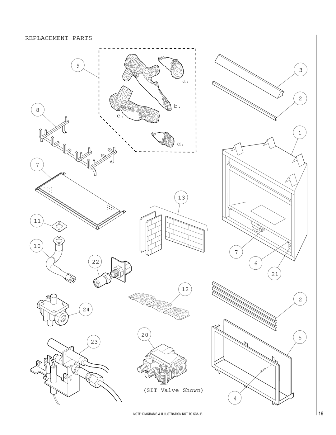 Superior CF6500-CMN, CF6500-CMP, CF5500-CMP, CF5500-CMN installation instructions Replacement Parts 