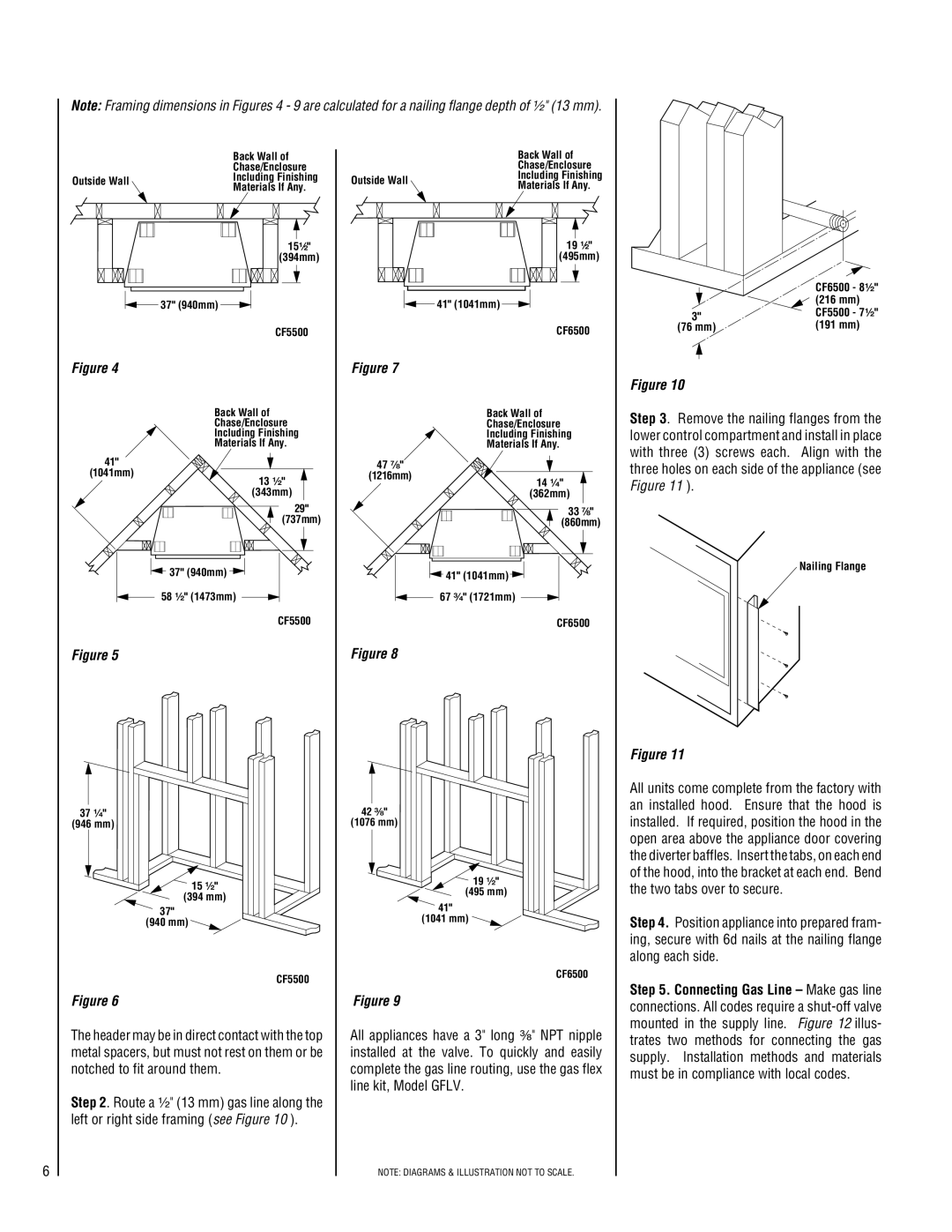 Superior CF5500-CMN, CF6500-CMP, CF5500-CMP, CF6500-CMN installation instructions 216 mm 