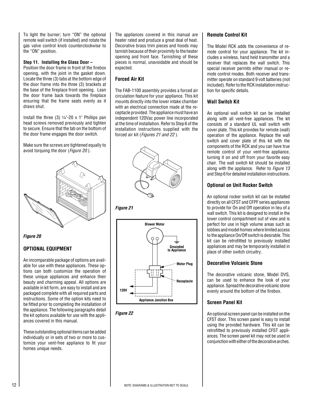 Superior CFPF-CMP, CFST-CMP, CFPF-CMN, CFST-CMN installation instructions Optional Equipment 