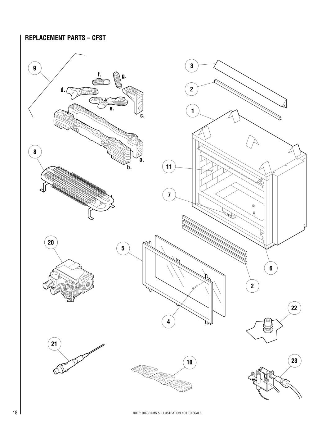 Superior CFPF-CMN, CFPF-CMP, CFST-CMP, CFST-CMN installation instructions Replacement Parts Cfst 