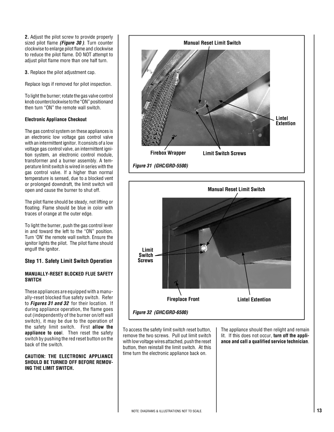 Superior GHC/GRD-5500 Manual Reset Limit Switch Lintel Extention Firebox Wrapper, Electronic Appliance Checkout 