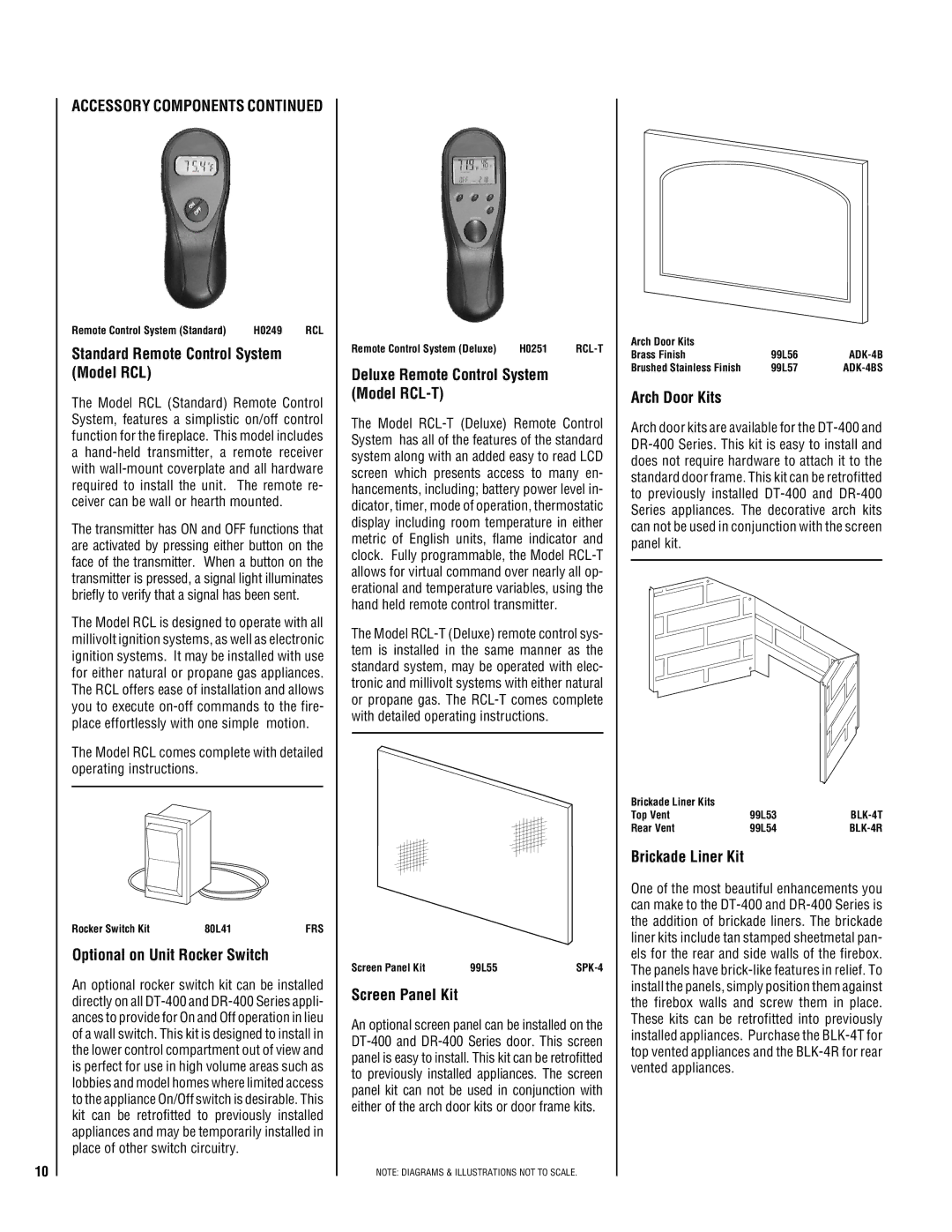 Superior NMC004-TD, NEC004-TD Standard Remote Control System Model RCL, Optional on Unit Rocker Switch, Screen Panel Kit 