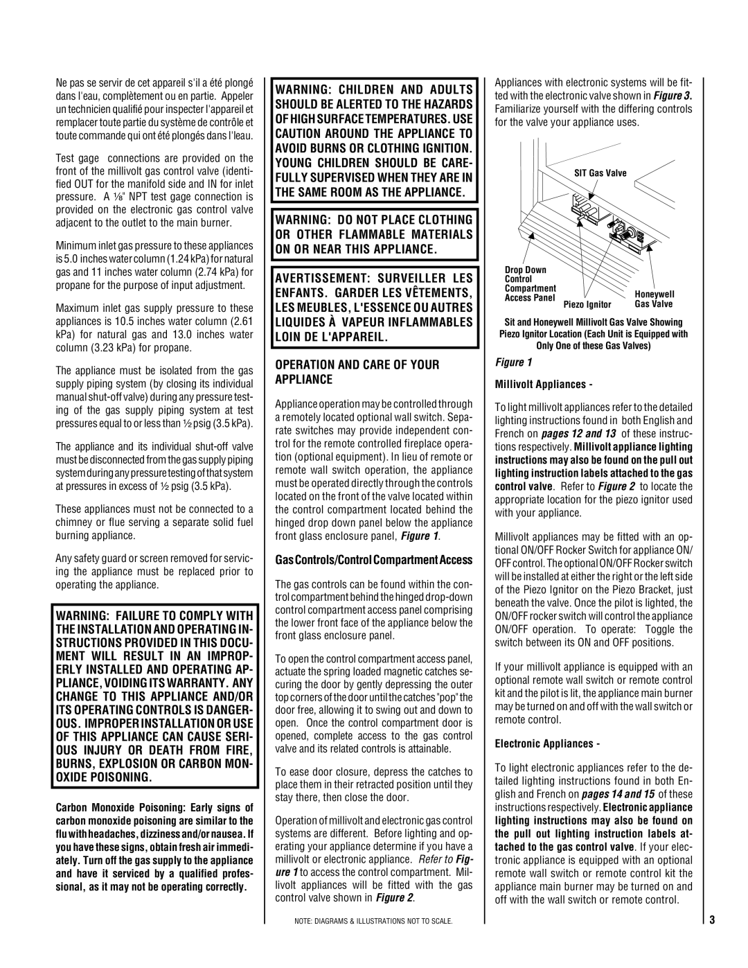 Superior NEC004-TD manual Operation and Care of Your Appliance, GasControls/ControlCompartmentAccess, Millivolt Appliances 