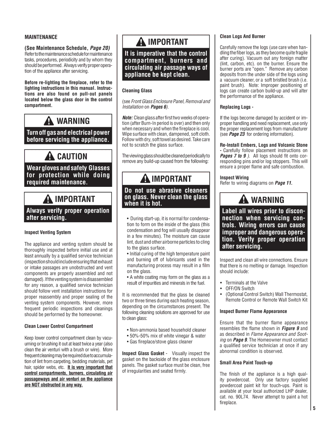 Superior SSDVT-3328CNM manual See Maintenance Schedule 