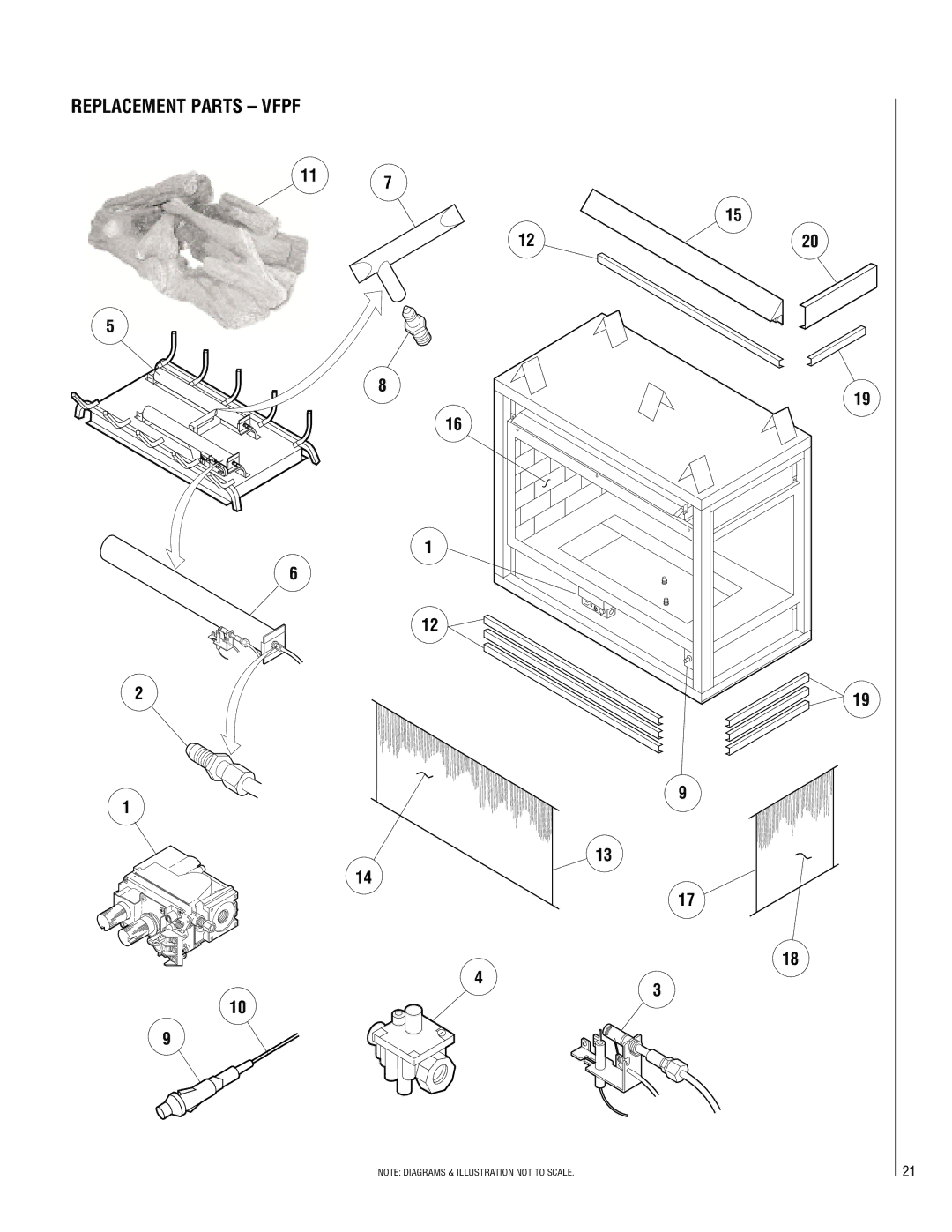 Superior VFPF-CMP-2, VFST-CMP-2, VFST-CMN-2, VFPF-CMN-2 installation instructions Replacement Parts Vfpf 