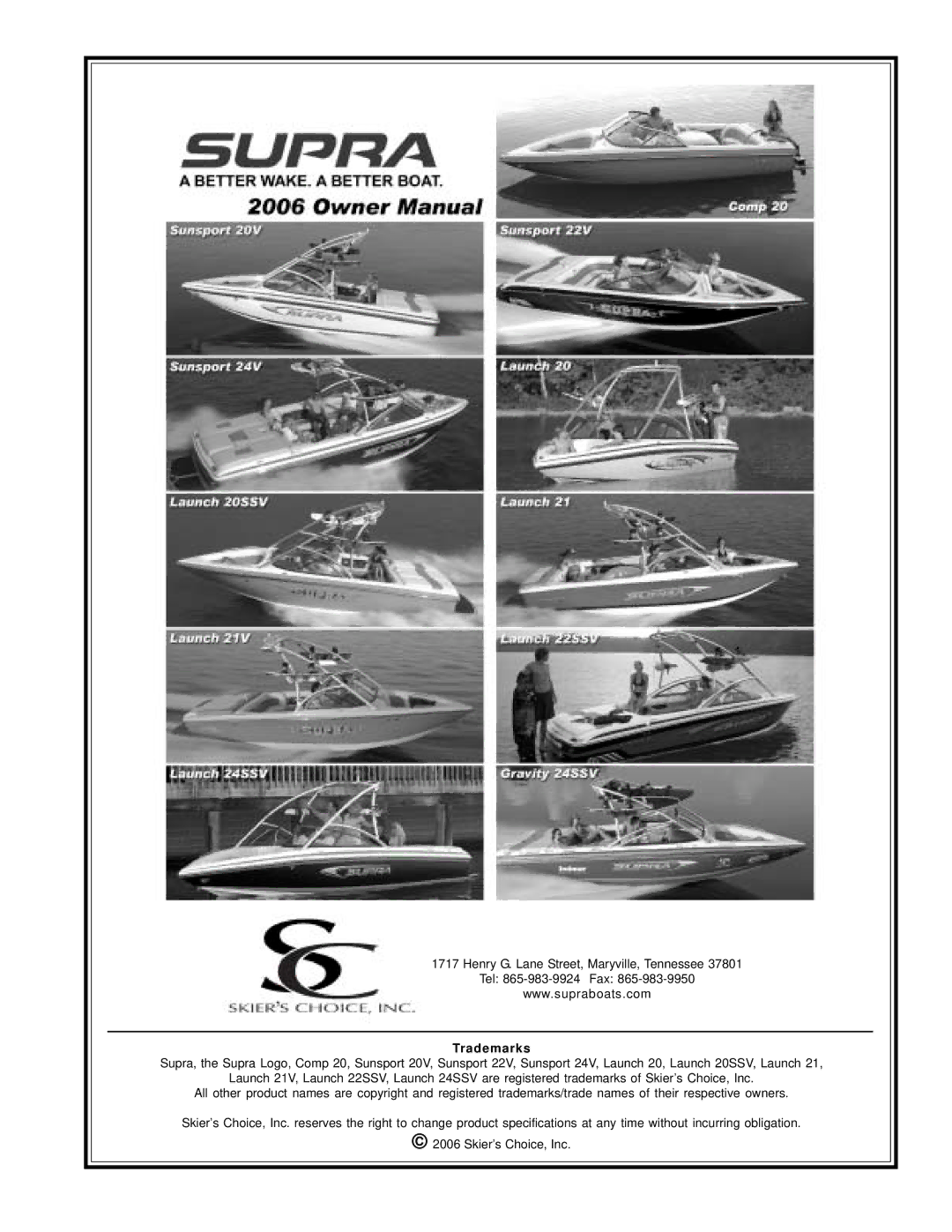 Supra THE LOGO, SUPRA manual Trademarks 