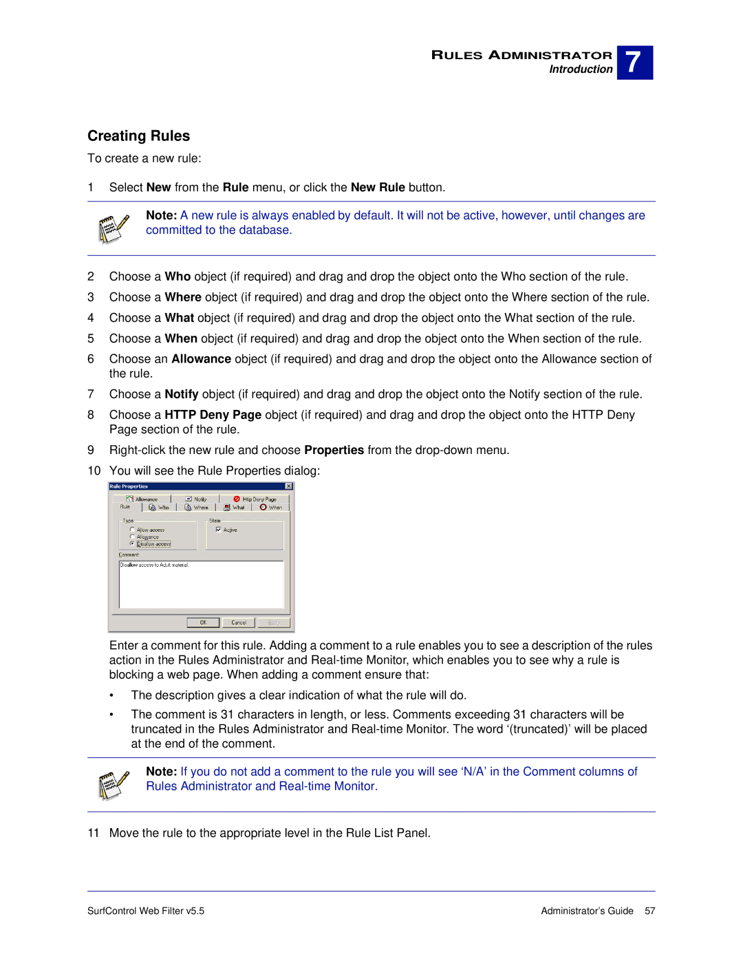 Surf Control 5.5 manual Creating Rules 