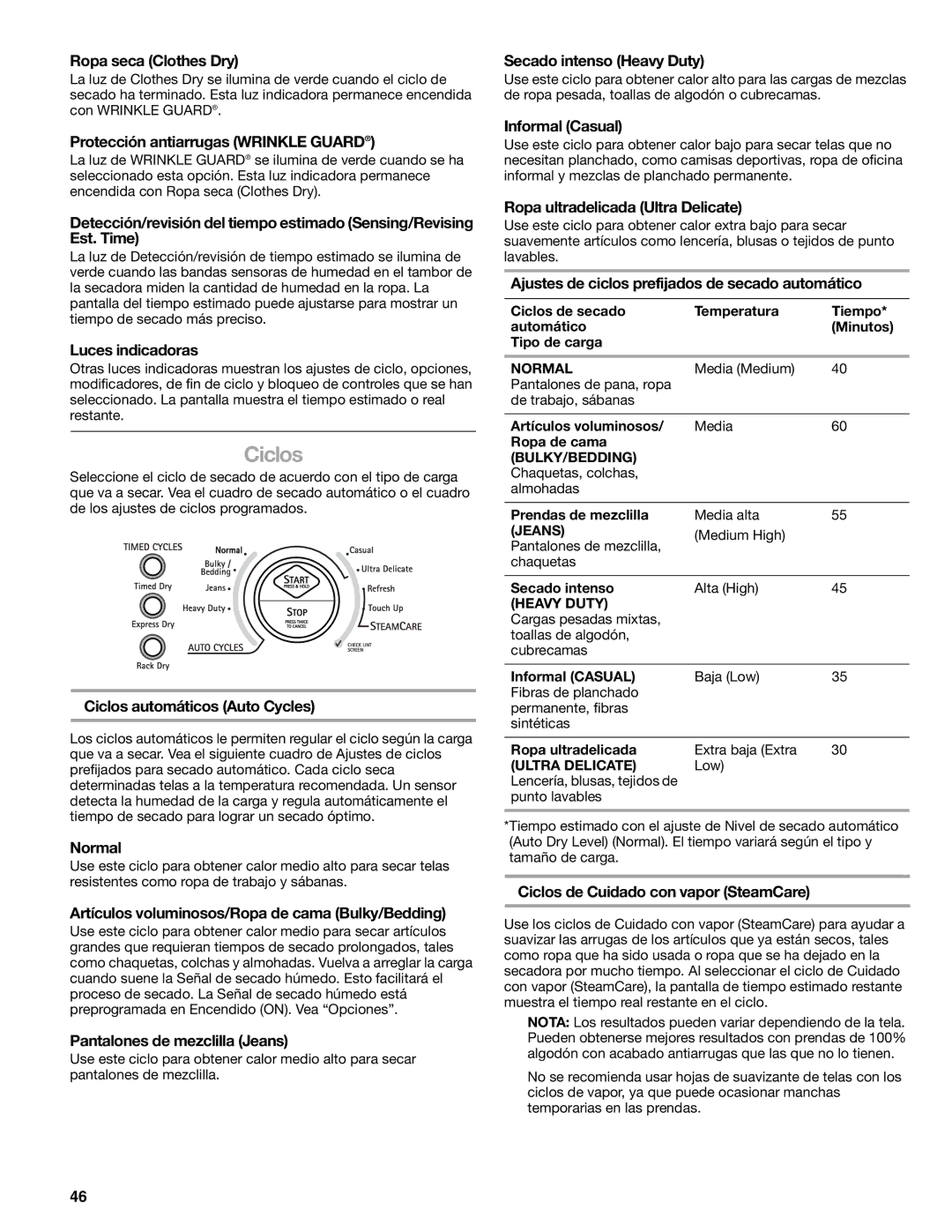 Suunto 110.9772 manual Ciclos 