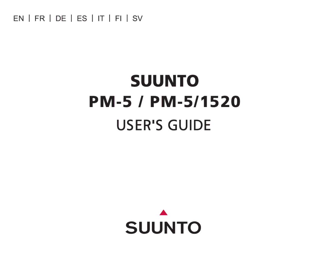 Suunto PM5 manual PM-5 / PM-5/1520 