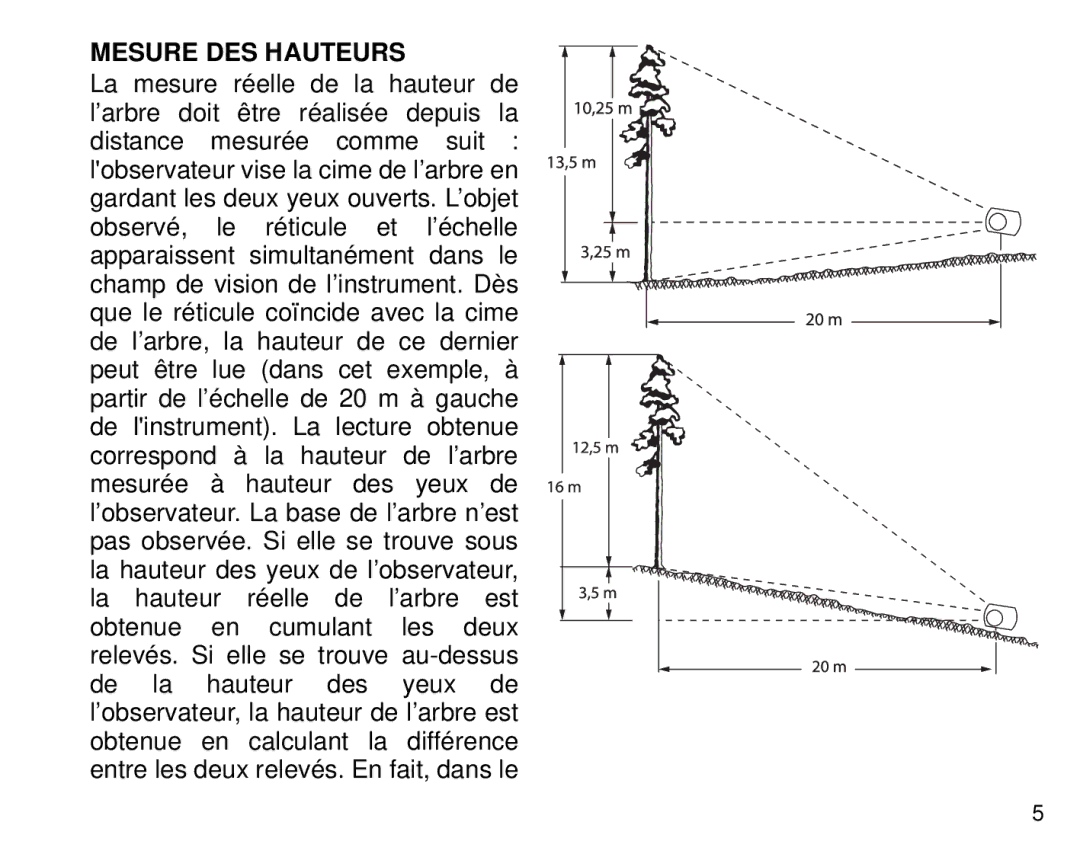 Suunto PM5, 1520 manual Mesure DES Hauteurs 