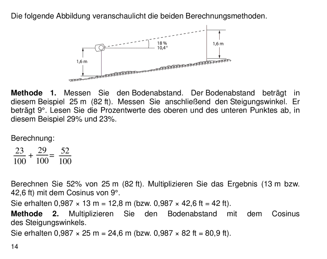 Suunto PM5, 1520 manual Berechnung 