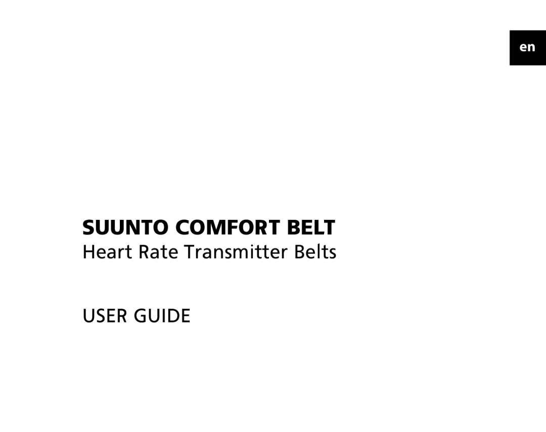 Suunto manual Suunto Comfort Belt 