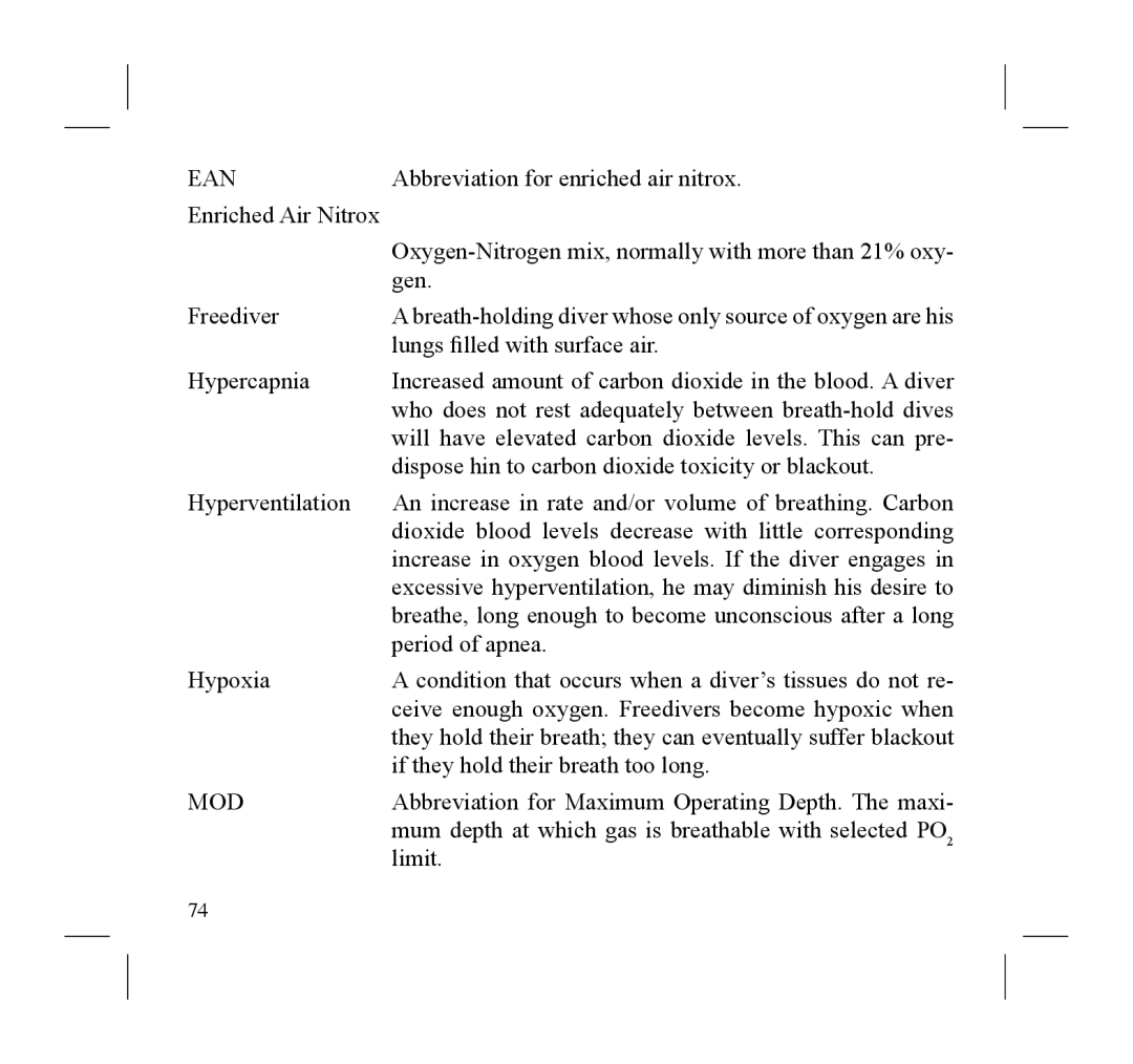 Suunto D3 manual Ean, Mod 