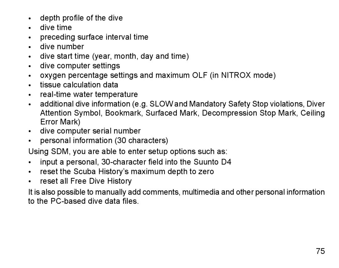 Suunto D4 manual 