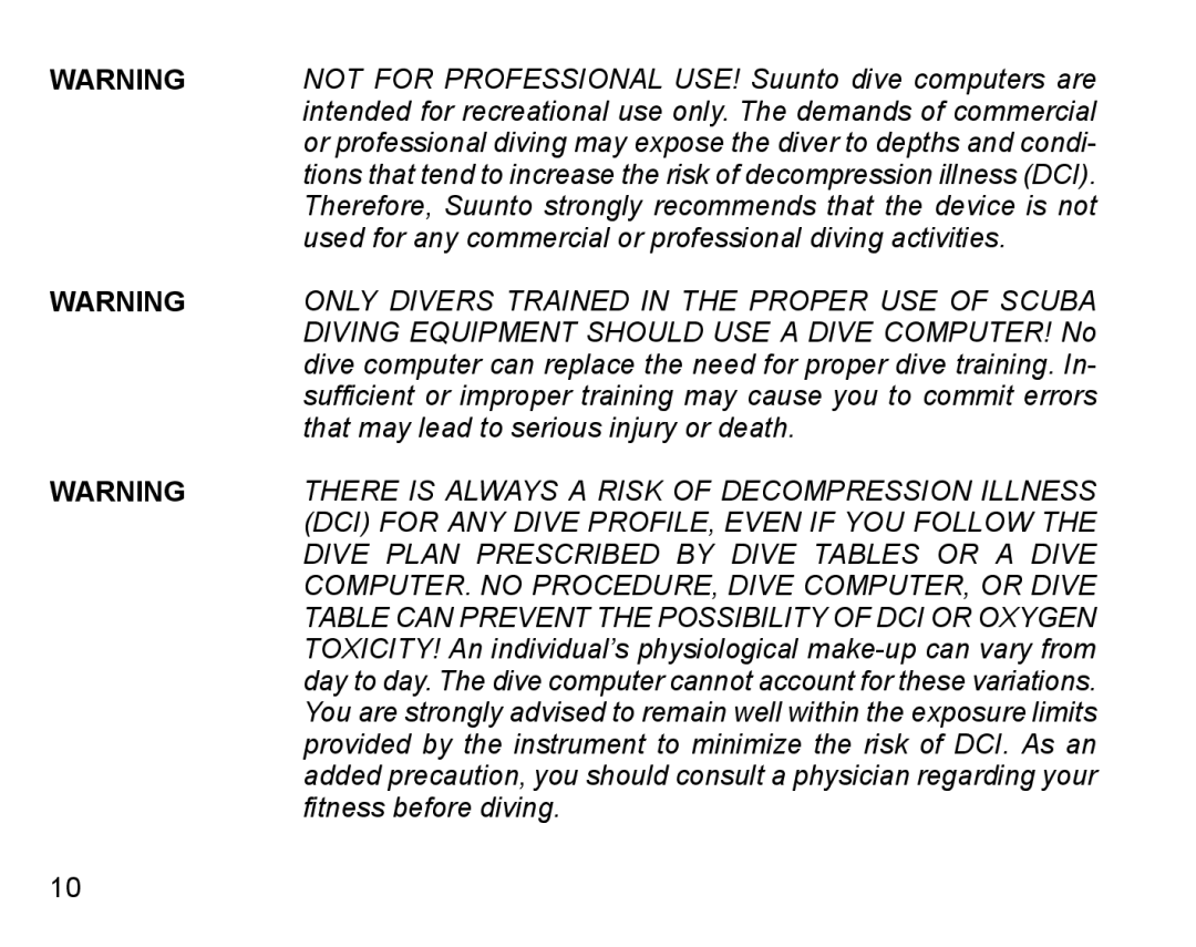 Suunto D4 manual 