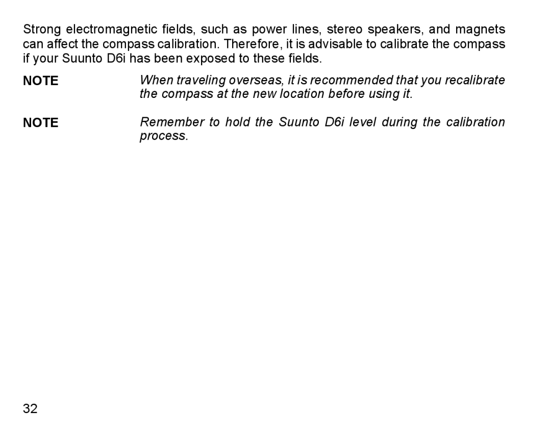 Suunto D6I manual 