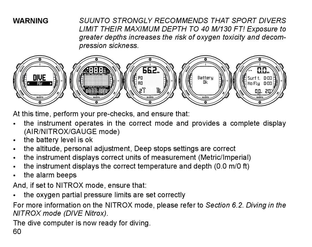 Suunto D6I manual 