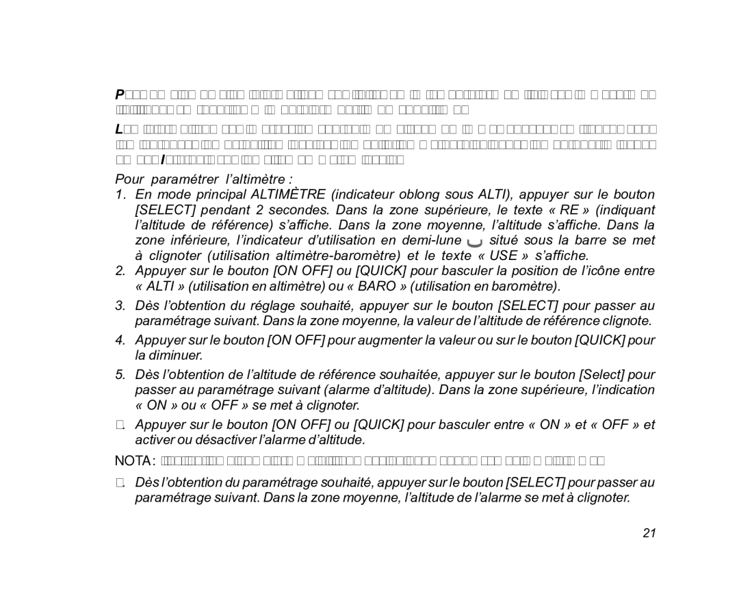 Suunto EN | FR | DE | ES | IT | NL | FI | SV manual Pour paramétrer l’altimètre 