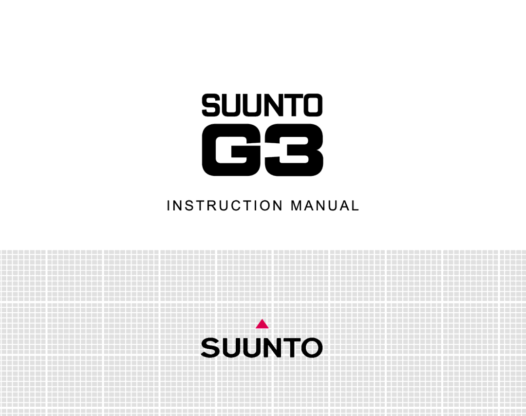 Suunto G3 manual 