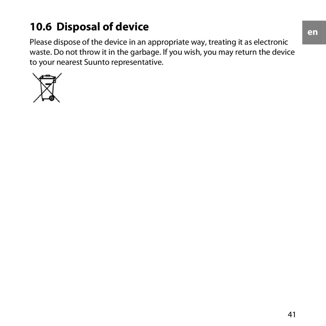 Suunto LUMI manual Disposal of device 