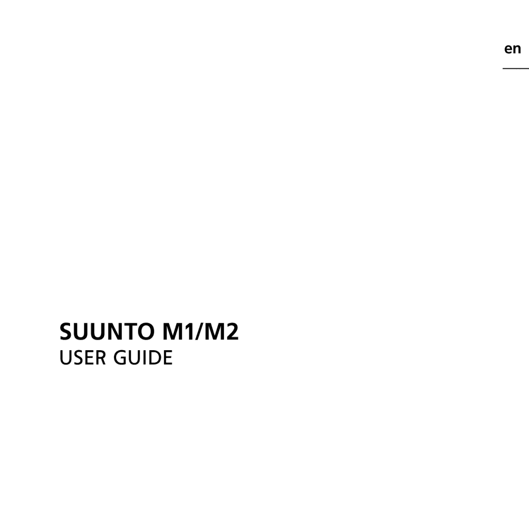 Suunto manual Suunto M1/M2 