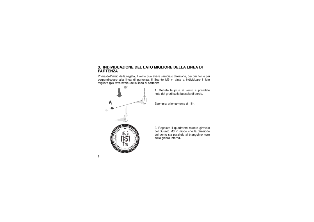 Suunto M3 manual Individuazione DEL Lato Migliore Della Linea DI Partenza 